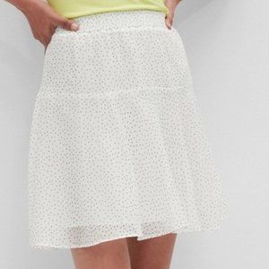 Banana Republic polka Dot Fit-and-Flare Skirt Smal